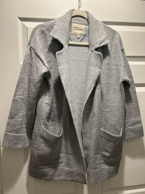Thread & Supply Heather Gray Open-Front Knit Cardigan